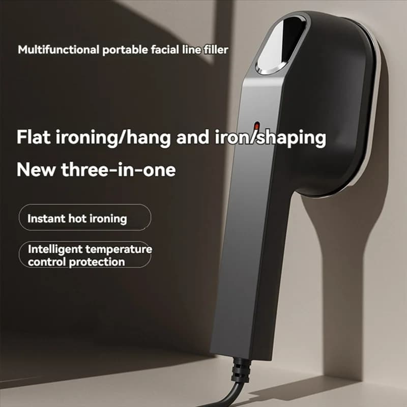 B98A-Piroscafo per indumenti Ferro da stiro a vapore portatile per vestiti Mini stiratura verticale portatile per viaggi a casa Stiratura a secco e bagnato Spina americana-B