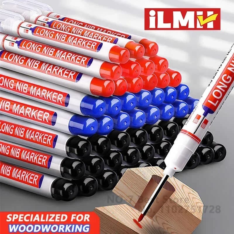 4-100 pcs 2 cm long head waterproof pen for deep holes for red/black/blue/green/white metal carpenter woodworking tools