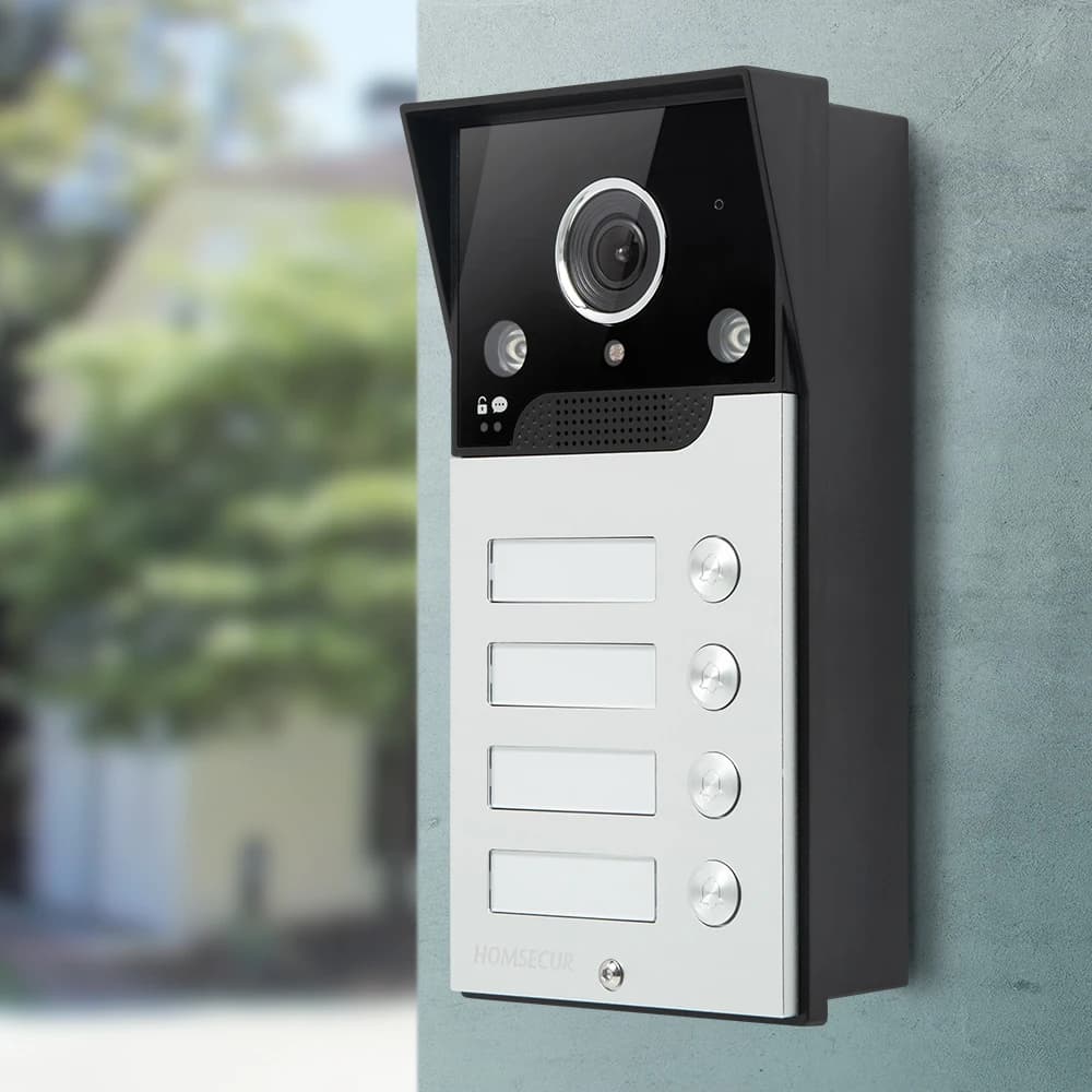 HOMSECUR XC112F-4 Outdoor Doorbell for XSL Video Doorphone Call Intercom 4 Families