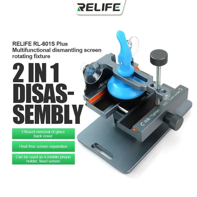 RELIFE RL-601S Plus Separatore universale per schermo LCD Schermo del telefono cellulare Rimozione del vetro posteriore Tenendo la pressione Strumento di bloccaggio rotante