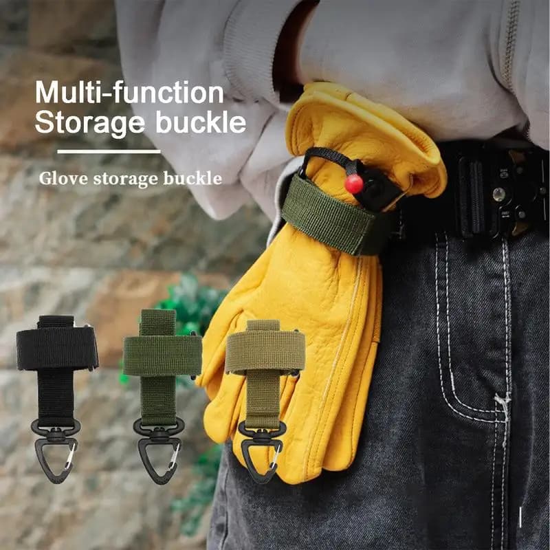 Guanti in nylon Supporto per cinturino Anti-perso Alpinismo Appeso Bucks Strap Clip di sicurezza Cintura Fascetta per cavi di stoccaggio multiuso
