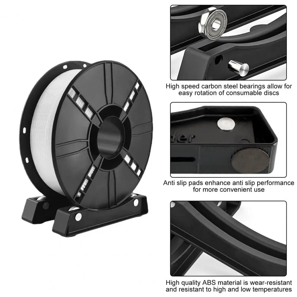 3D Printer Filament Spool Holder Curved Groove Sliding Filament Mount Rack Bracket PLA Filament Stand 3D Printer Accessories