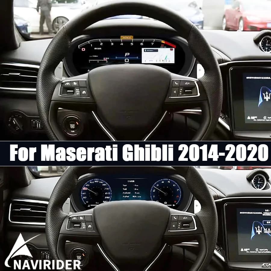 12.3 Multicolor High Resolution High Resolution High Resolution High Resolution High Resolution High Resolution Intelligent Display for Ghibli Maserati 2014-2020, Tachymeter Update, LCD Car Instrumentation