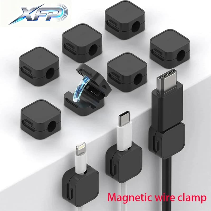 ​Magnetic Cable Clips Adjustable Cord Holder Adhesive Under Desk Mgmt Organizer for Home Office Car Wall Desktop Nightstand​​!#/