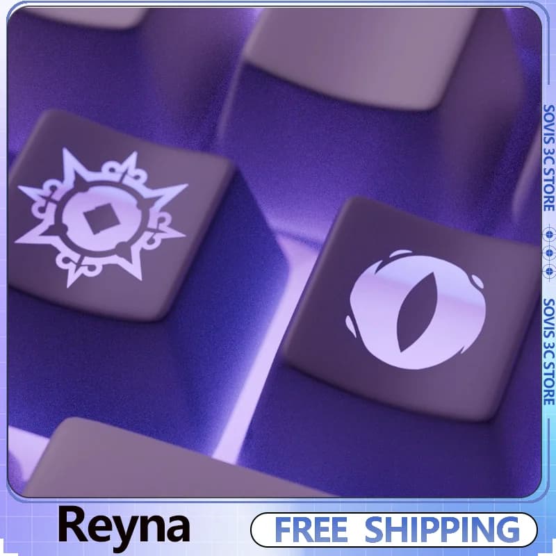 Valorant Reyna Keycap Anime PC Cherry Profilo Copritasti traslucidi Copritasti da gioco personalizzati Cappucci per tastiera meccanica Interruttore MX