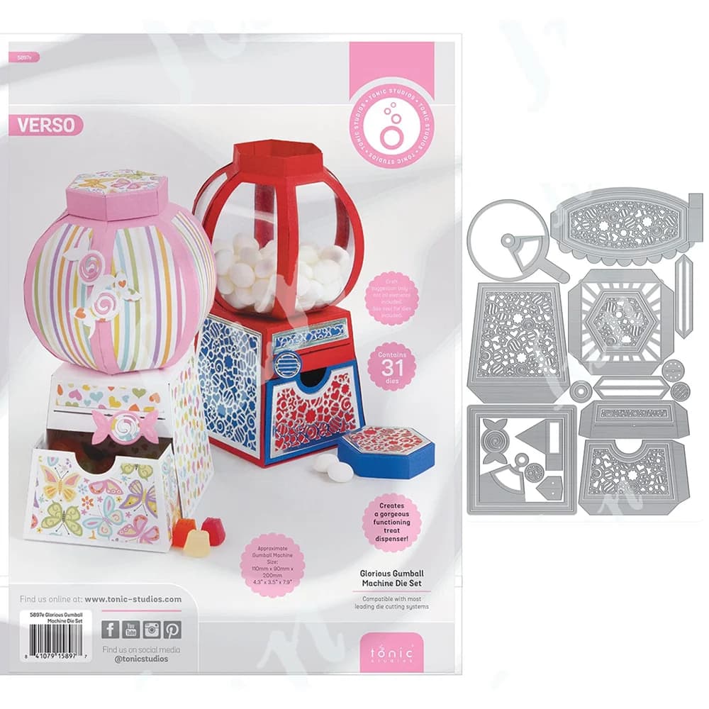 Glorious Gumball Machine Set of metal stem boxes for DIY crafts Creating greeting cards Prints for scrapbooking decorations