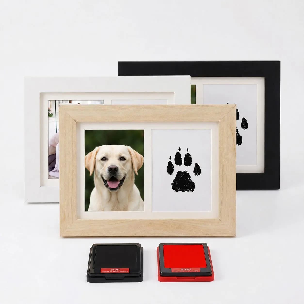 Baby Handprint Footprint Photo Frame Pet Paw Print Memorial Picture Holder Desktop Ornament Modern Style Holder