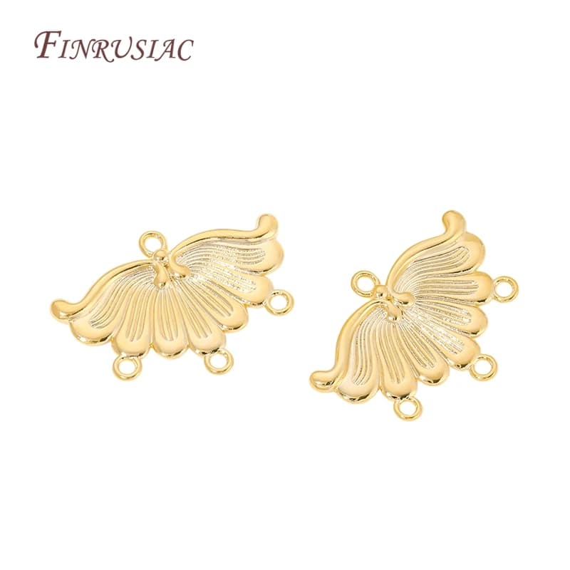 Connettori in ottone placcato oro 18 carati per orecchini, componenti per gioielli a più fili, connettore fai da te per perline, accessori per bracciali