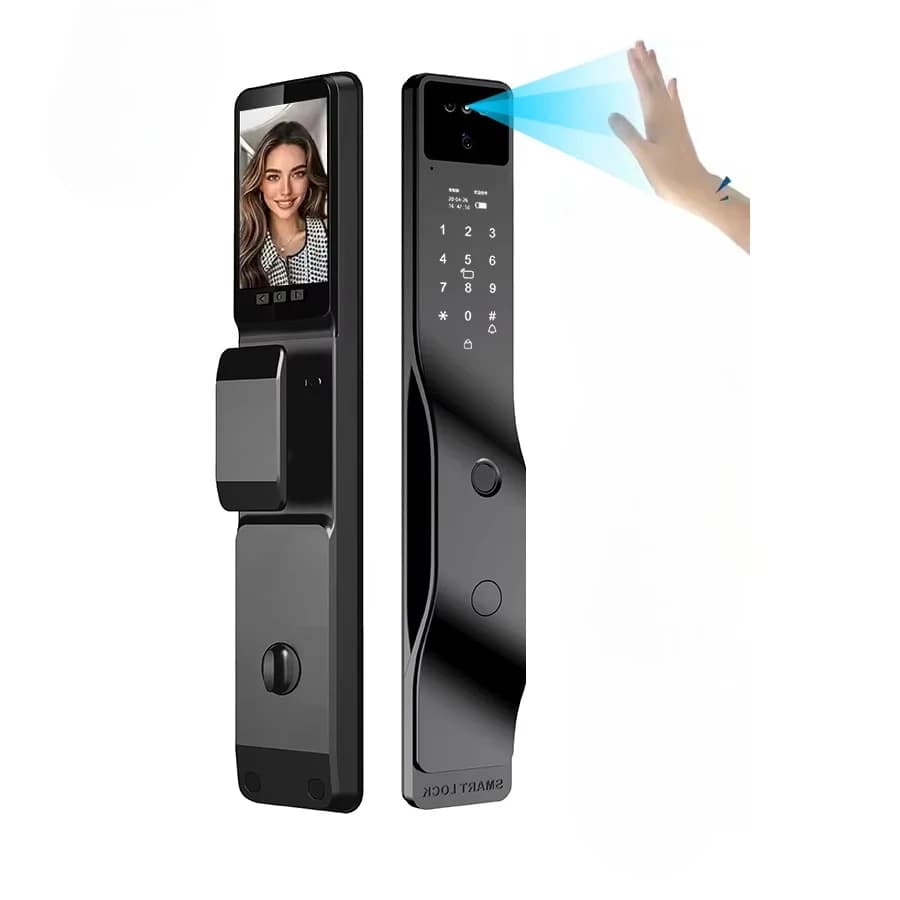 Riconoscimento facciale Smart Door Lock Camera Palm Vein Intelligent Cerradura Ai Inteligente Tuya Wifi Impronta digitale Serratura digitale