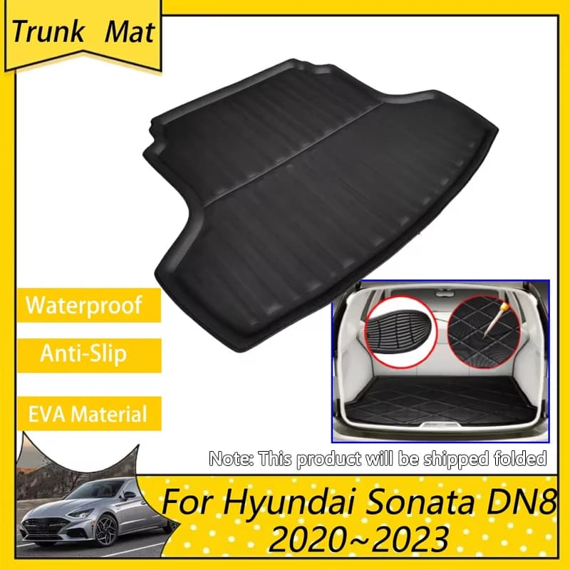 Tappetino per bagagliaio per auto per Hyundai Sonata DN8 8 2023 2022 2021 2020 impermeabile antiscivolo bagagliaio posteriore fodera portaoggetti tappetino accessori