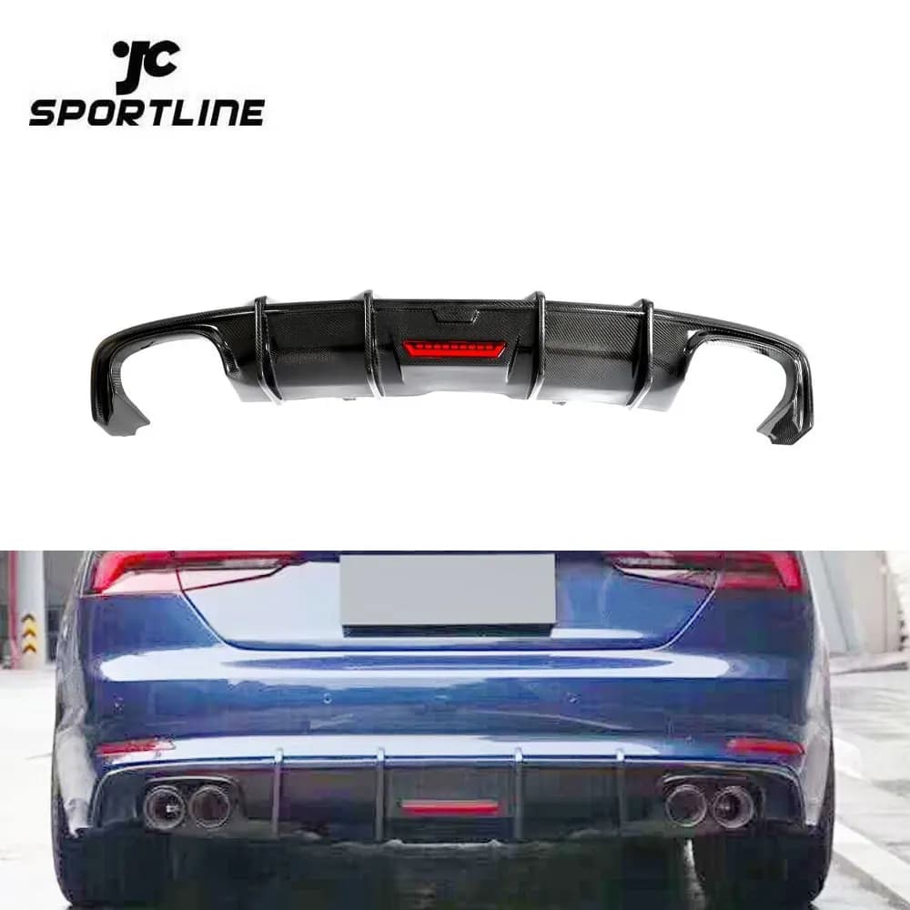 Rear Diffuser in Carbon Fiber S5 Facelift for Audi A5 S5 8T 2017- 2019