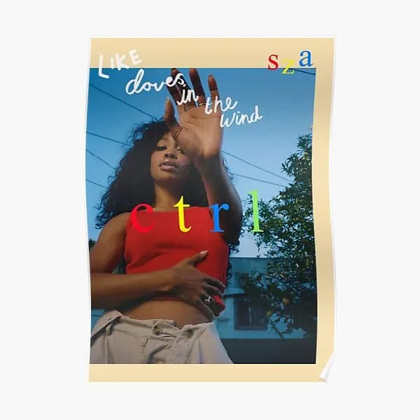 Sza Ctrl Colombe in the Wind Poster Poster Wall Art House Walls Modern Decoration Funny Decoration Painting Room Image Print without Frame
