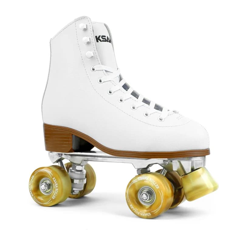 Scarpe da skate a 4 ruote lampeggianti per donna Taglia 34-45 Pattini a doppia fila 2025 Pattinaggio su ghiaccio all'aperto Rink Training Quad Sneakers