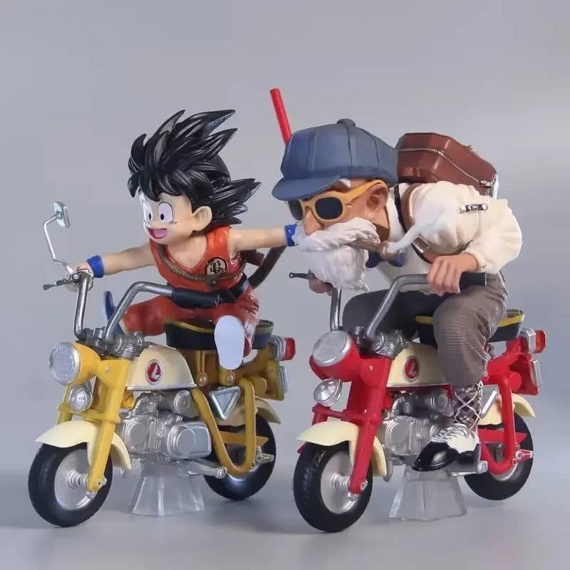 Nuova Action Figure Anime Dragon Ball Z da 13 cm: Son Goku, Maestro Roshi, Kame Sennin su Moto - Giocattoli in PVC per Bambini