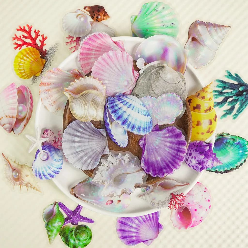 56 transparent adhesives for PET shells - New exquisite waterproof decals for diaries and water bottles Shop AnimeWorlds