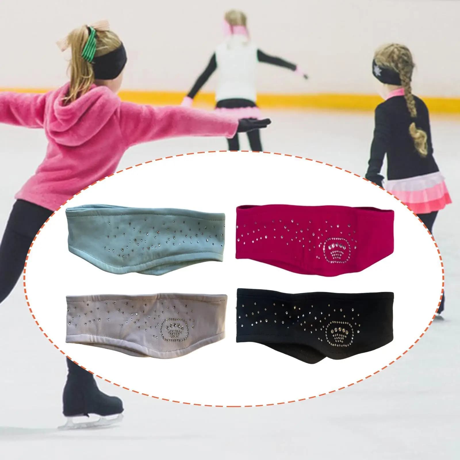 Fascia per pattinaggio di figura per bambini Sport che assorbe il sudore Calda fascia per capelli atletica Accessorio per esercizi per l'inverno