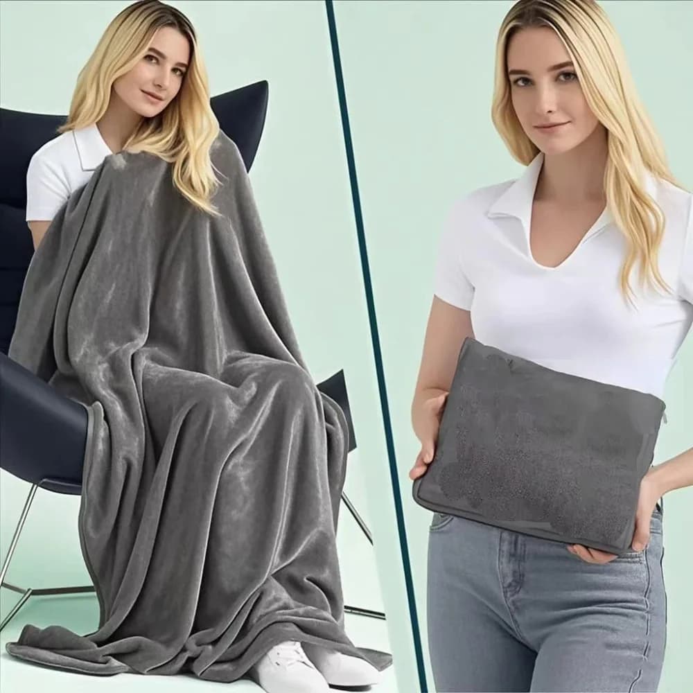 Coperte per aeroplani in pile di corallo, morbide, calde e soffici, multifunzionali, portatili, per coccole, 2 in 1, coperte da viaggio