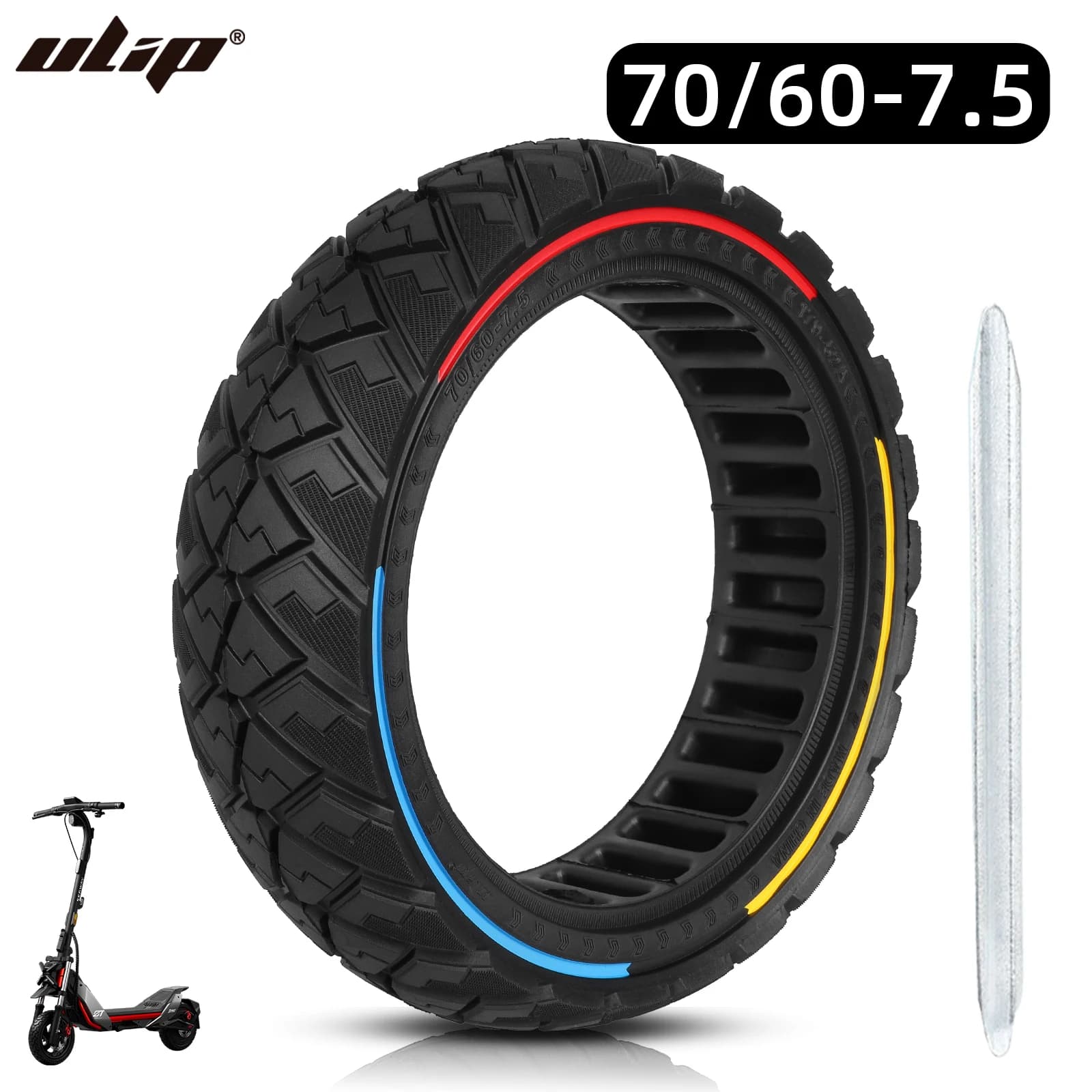 Pneumatico solido per tutti i terreni ULIP 70/60-7.5 per scooter elettrico Segway ZT3 Pro Pneumatici fuoristrada da 10 pollici Parte di ricambio per pneumatici antiscivolo