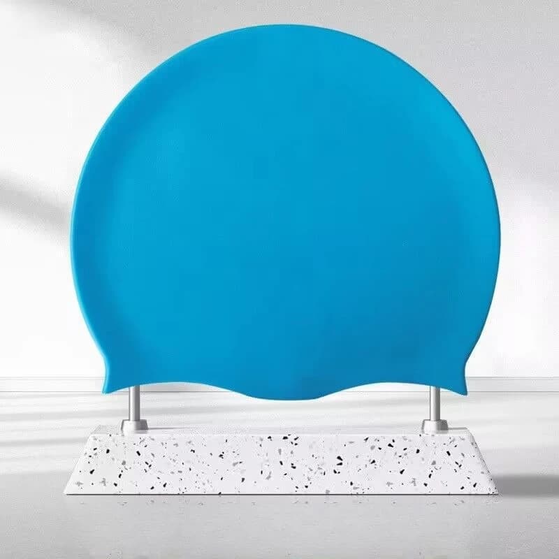 Solid Color Waterproof Silicone Swim Cap Unisex Adult Stretch Comfort Swimming Hat Water Sports Swimming Accessory
