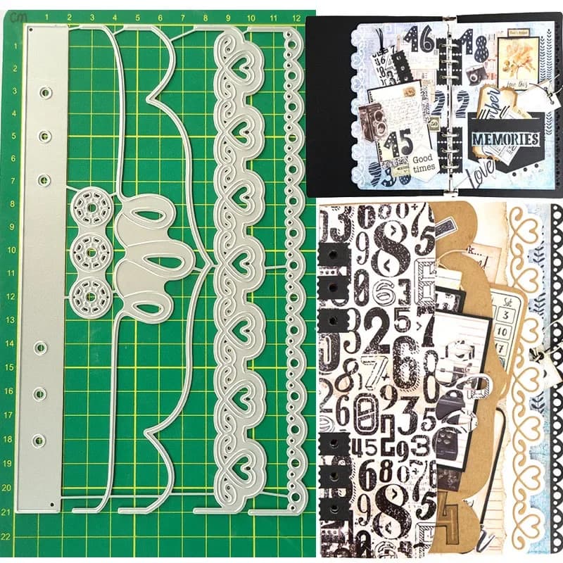 Notebook Edge Planner Fustelle Notebook a fogli mobili Tasca in pizzo Muore Scrapbooking Nuovo arrivo 2025 Stencil per la decorazione