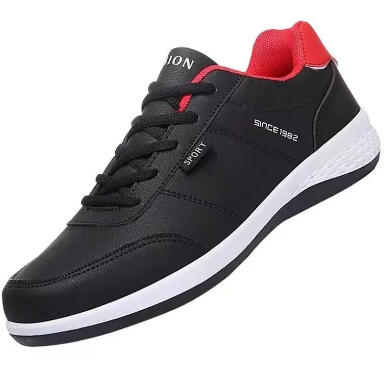 Men's casual shoes casual sneaker for fall Men's running shoes light Single breathable walking shoes waterproof leather