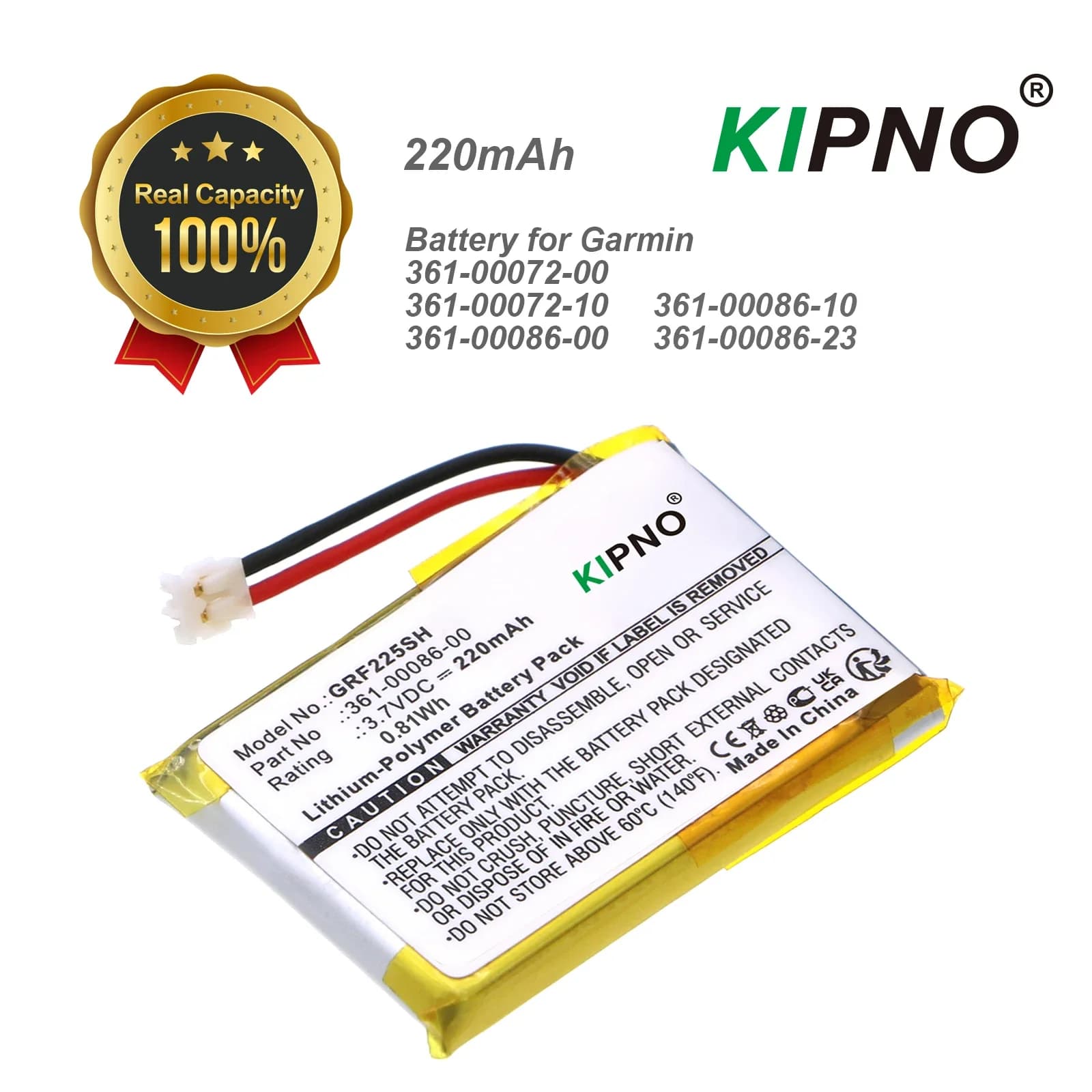 Batteria per Forerunner 225 235 630 735XT 220 645 745 Cinturino sportivo - 361-00072-00 361-00072-10 361-00086-00 361-00086-10