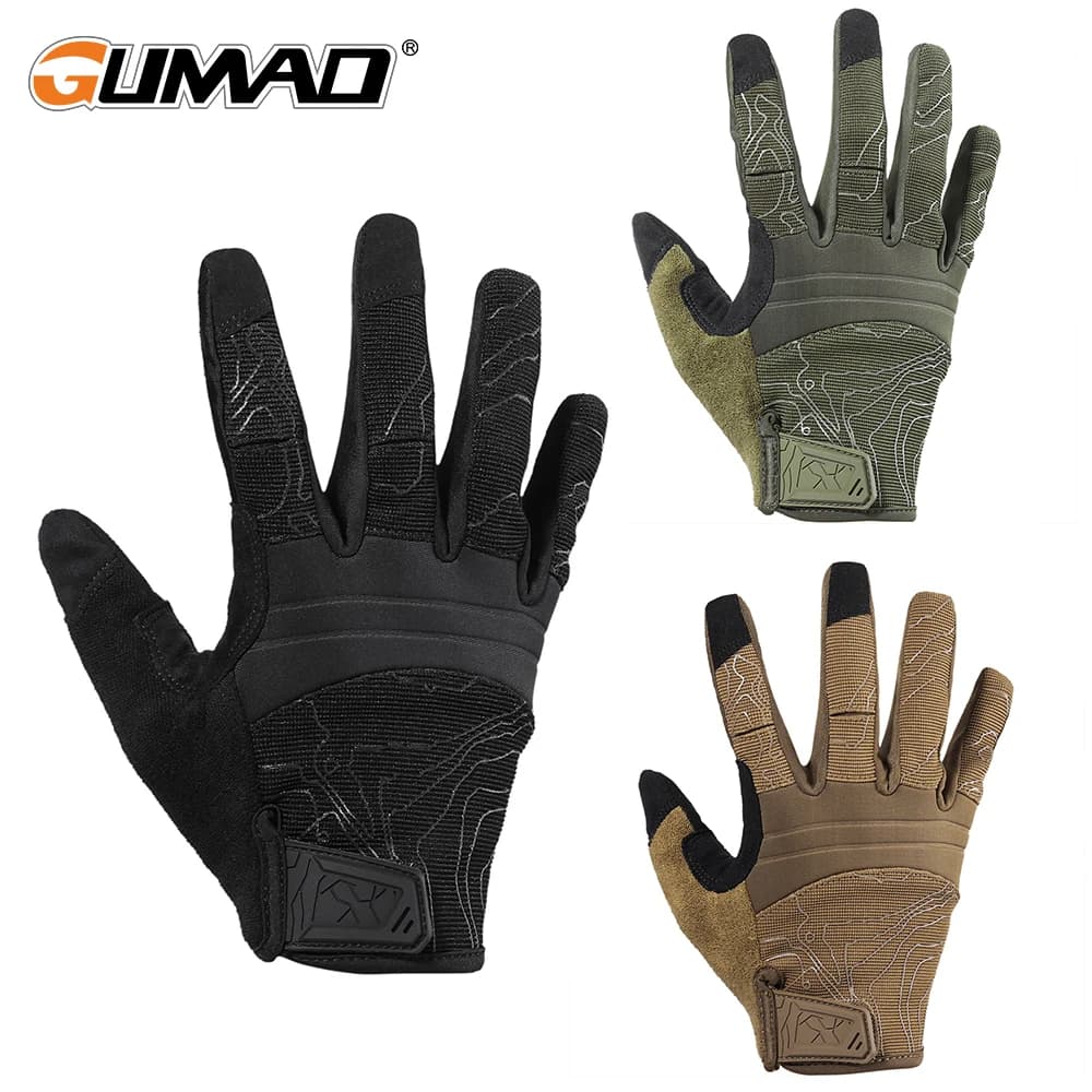 Men's Cycling Gloves Touch Screen Tactical Breathable Outdoor Sports Hiking Softair Paintball Hunting Bicycle Riding Equipment for Bike