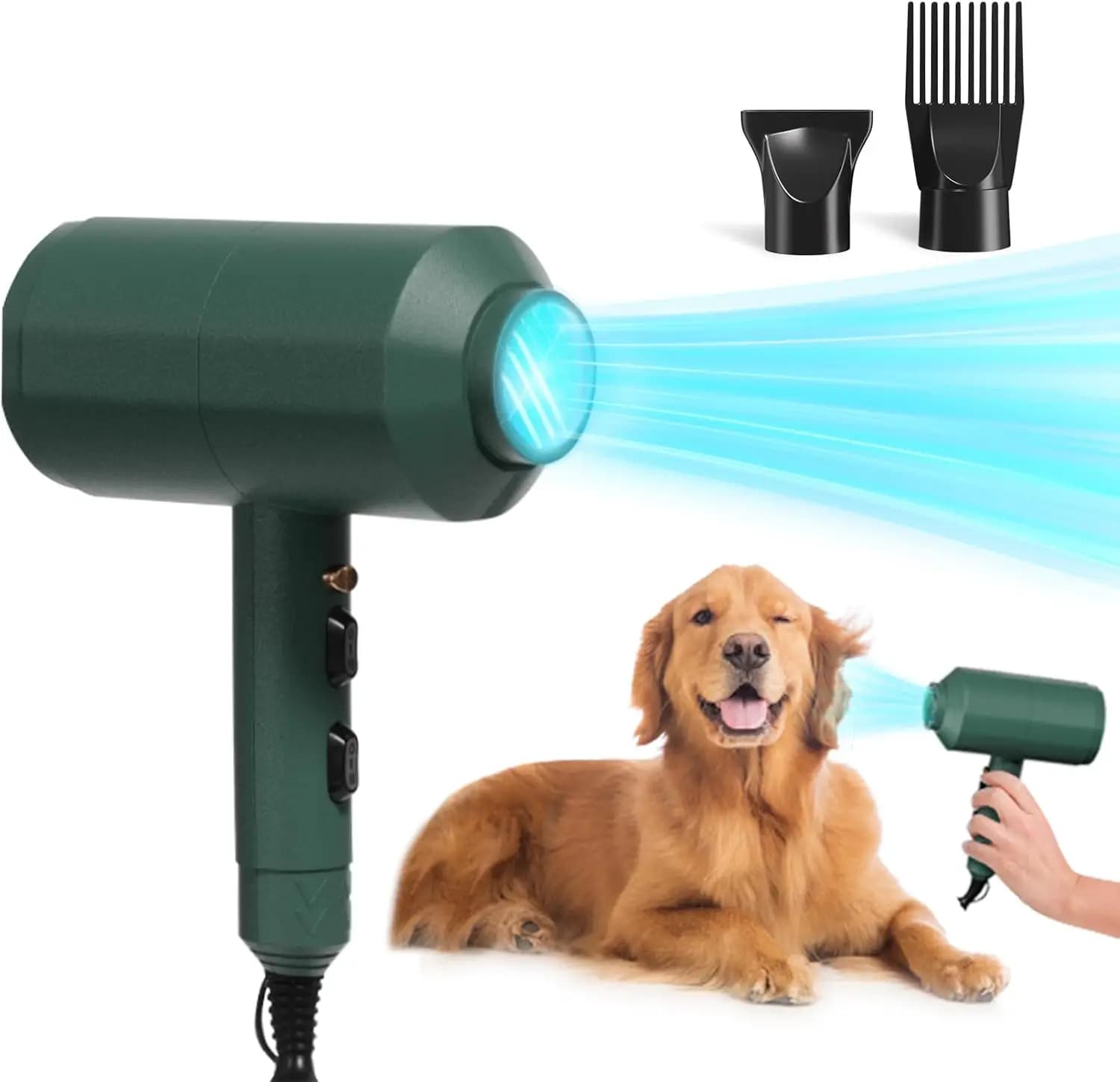 Asciugacapelli Professionale a Doppia Potenza per Cani e Gatti, Certificato IEC e UL, per Animali Domestici di Taglia Media/Piccola