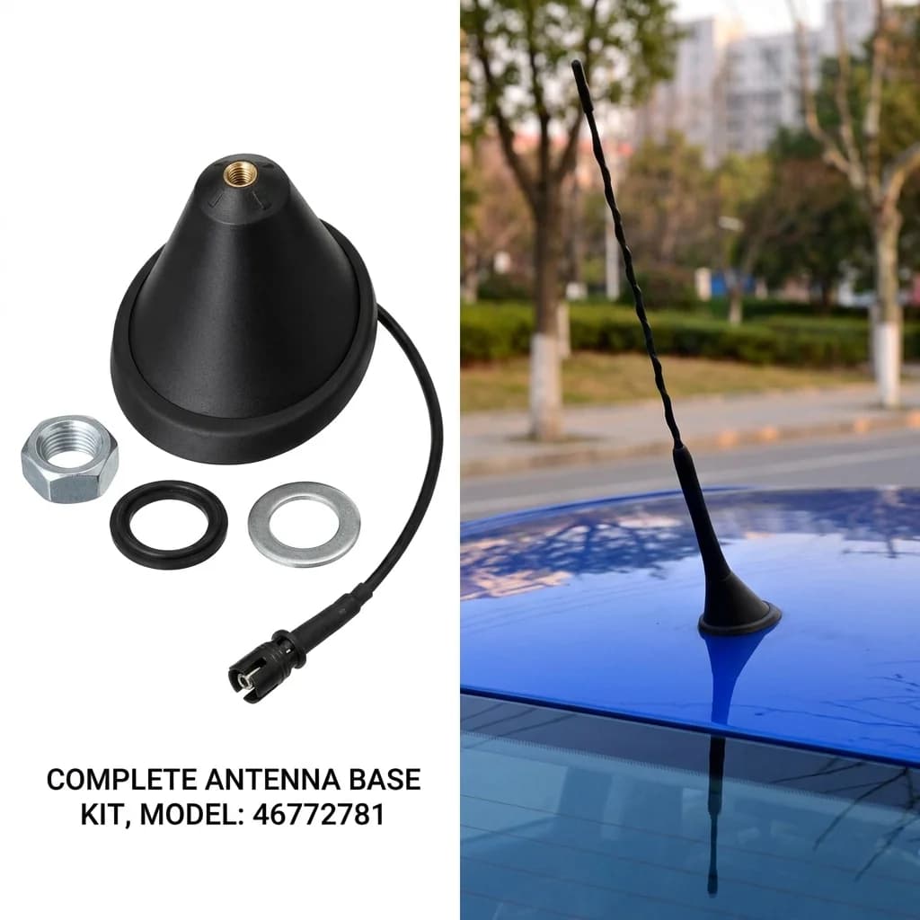 Base di Supporto Antenna Radio per Tetto Auto 46772781 per Fiat 500 Panda Abarth Punto Grande Doblo Ricambio