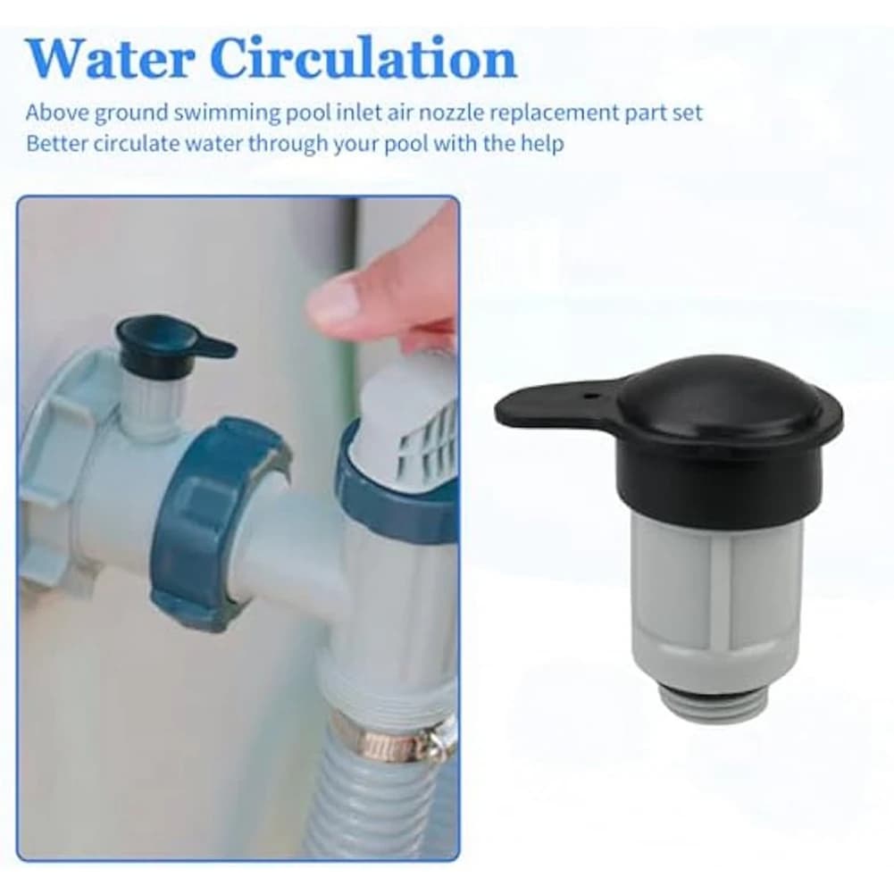Air jet valve ETRT 12363 for outdoor pool and spare cap for air jet valve