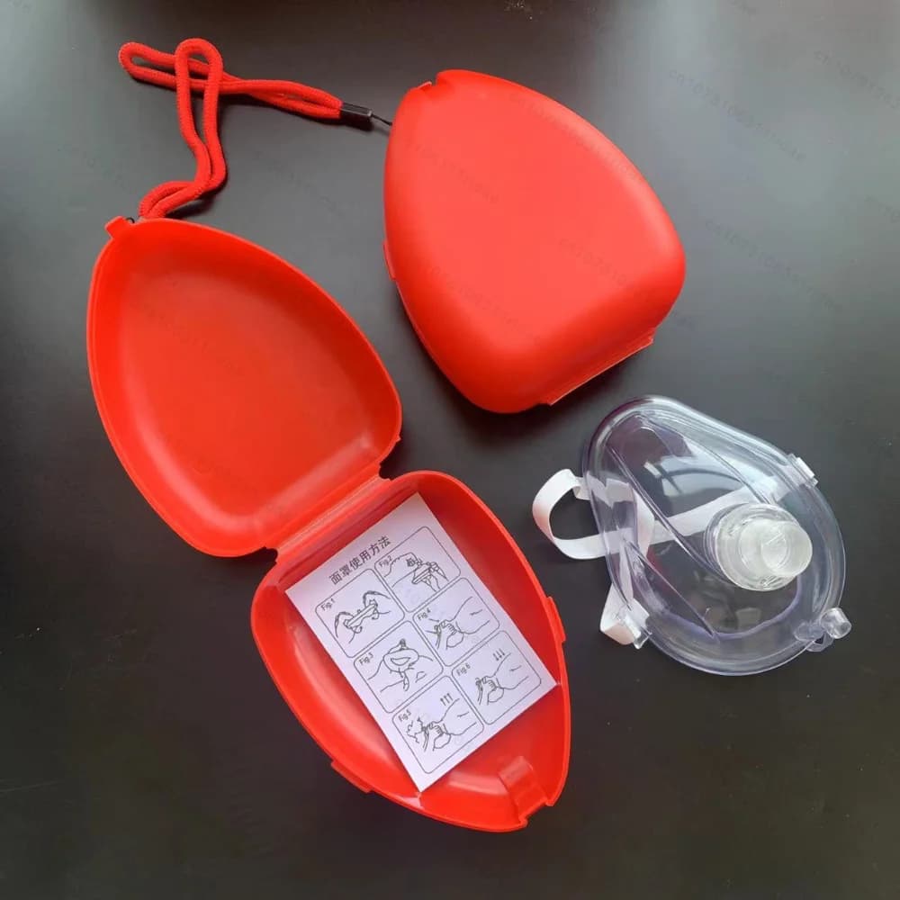 Artificial breathing mask with Unidirectional valve for RCP training, Protective accessory for rescuers