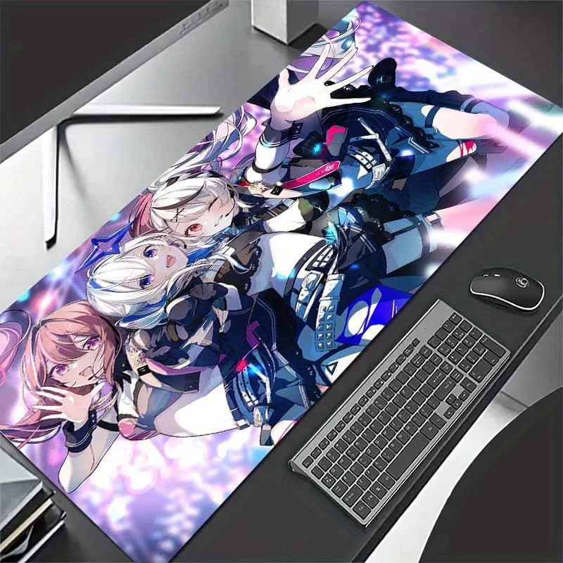 Large Anime Mouse Pad, Non-Slip Washable Rubber Desk Mat for Laptop PC Office Gaming, Durable Easy Clean Surface