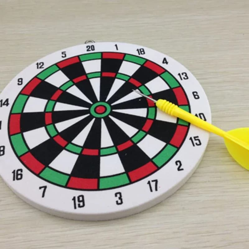 Set da gioco da tavolo per freccette da 16 cm Set da appendere alla parete per uso domestico Doppi lati disponibili Gioco da lancio per interni ed esterni addensato Freccette con punta in acciaio