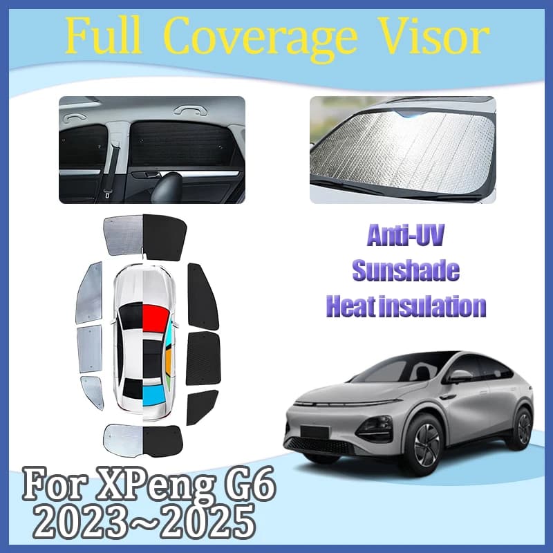 For XPeng G6 Accessories 2023 2024 2025 Window Screen Shade Sun Visors Sunshade Heat Thermal Insulation Anti-UV Car Accessories