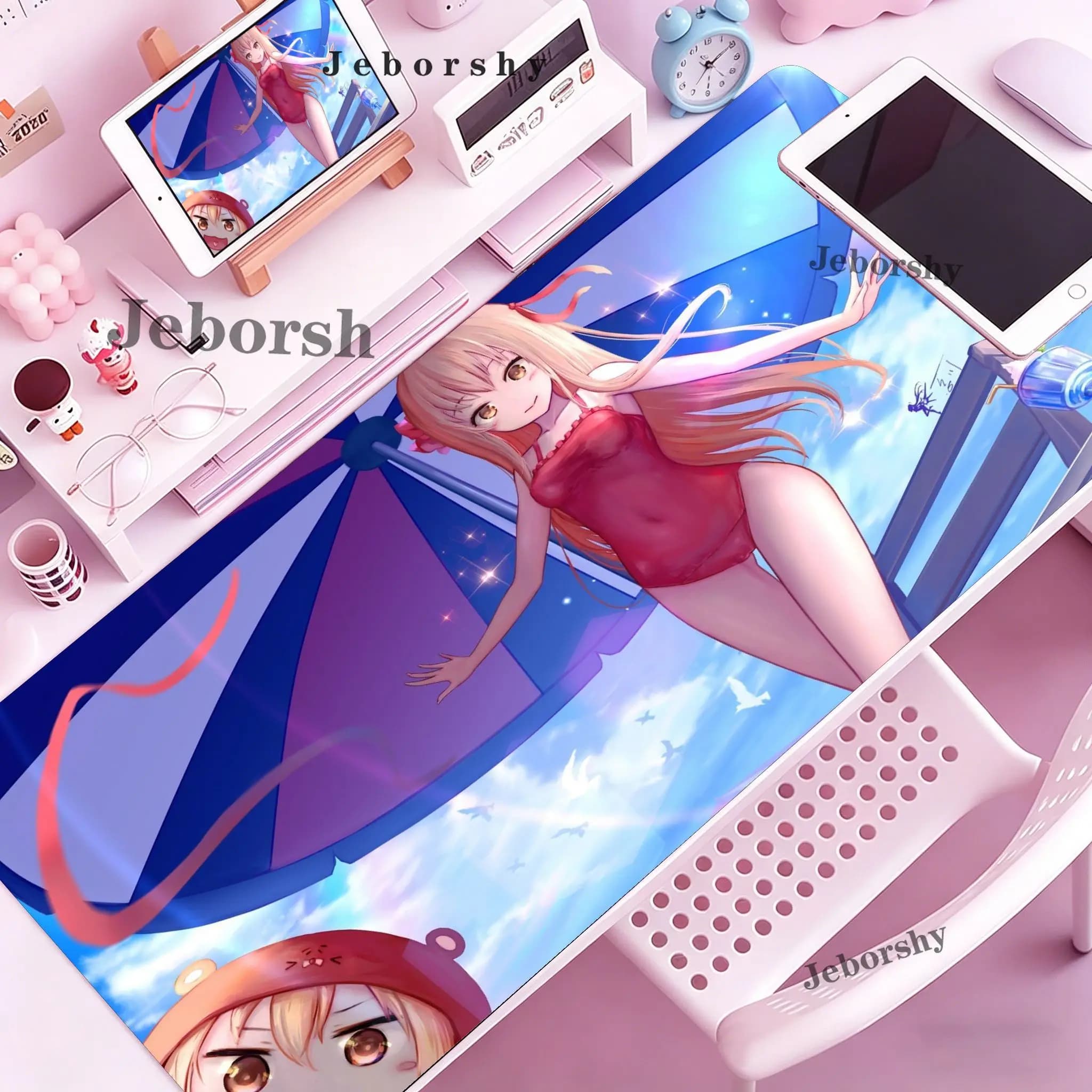 Large Mouse Pad Anime Himouto Umaru-chan Gamer Gaming Mouse Pad Computer Accessories Big Keyboard Laptop Padmouse Speed Desk Mat