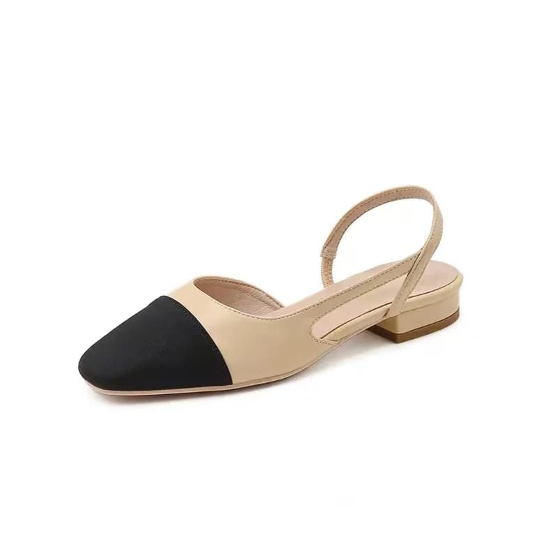 Scarpe singole chiuse da donna dal design alla moda, sandali piatti, scarpe da donna impiombate alla moda estiva