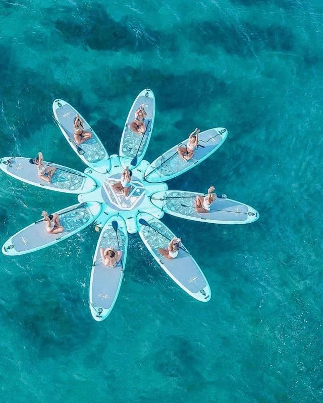 Hot Sale Inflatable Water Physical Mat for Inflatable Pool Yoga Mat Floating Paddle Board Platform For Pool