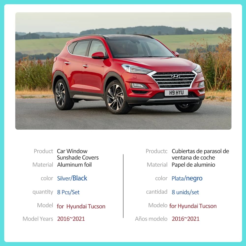 Auto Parasole per Hyundai Tucson TL N-Line 2016 ~ 2021 2017 2018 Tetto Finestre Visiera Parasole Parabrezza Tenda Copertura Tetto Apribile Accessorie