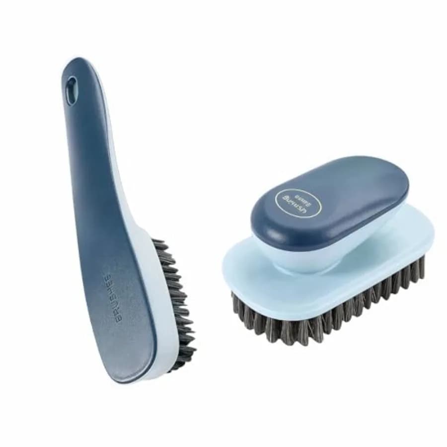 Laundry Brush, Shoe Brush, Used for Cleaning Stains, Floor Tiles, Kitchen, Carpet, Household Cleaning, Etc. Easy to Hold Set of