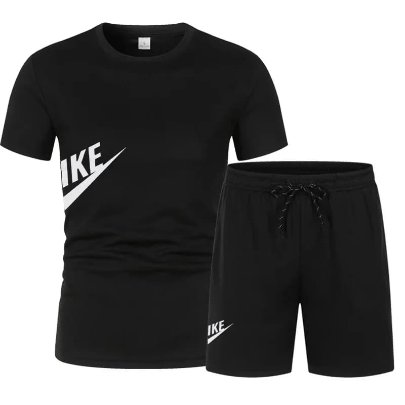 Completo Estivo 2026 da Uomo: T-Shirt a Maniche Corte con Collo Rotondo e Pantaloncini, Set 2 Pezzi Traspirante per Sport e Casual