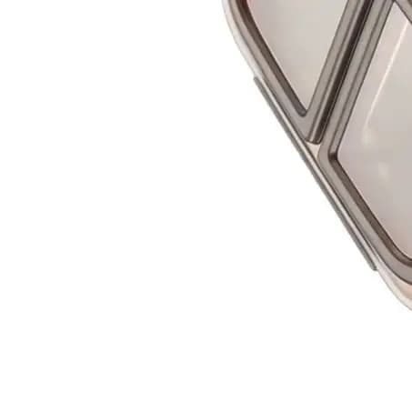 2pcs Airtight Stainless Steel Snack Containers 4 Compartment Meal Prep Box Leakproof Food Storage For Lunch Office School