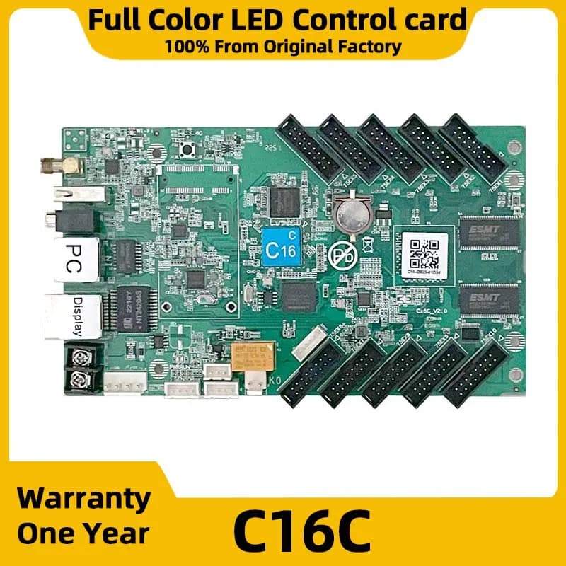 Display a LED Controller porta USB di rete HD-C16C HUB75 RGB LED a colori Segnaletica digitale Scheda di controllo video parete LED