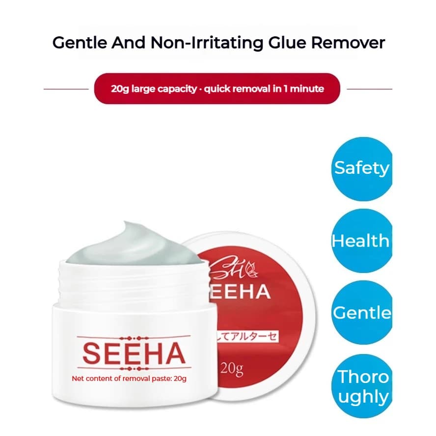 20g Rimozione colla per ciglia Nessuna irritazione Crema per pulizia ultra veloce per ciglia Sicura per occhi sensibili Rimozione facile per ciglia finte