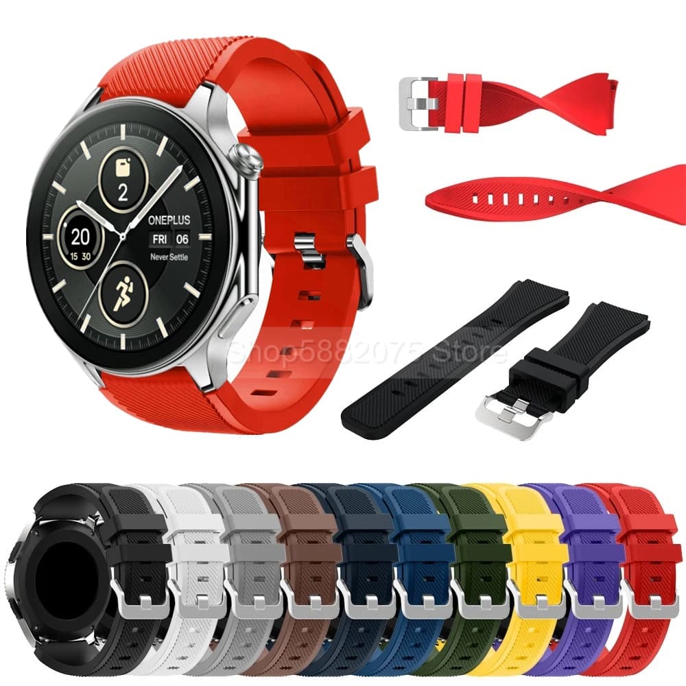 Cinturino in silicone da 22 mm per OPPO Watch 4 Pro X Realme Watch S Smart cinturino per OnePlus Watch 2 46mm accessori braccialetto sportivo