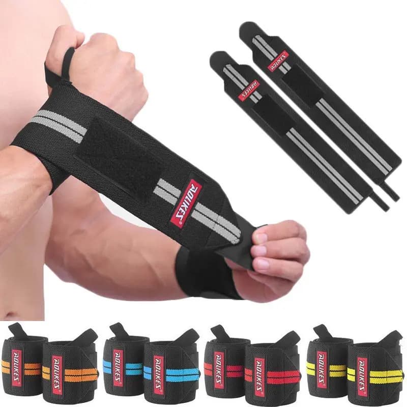 2 pezzi cinghie di sollevamento palestra allenamento fitness braccialetto panca esercizi di stampa cinturini da polso per crossfit sollevamento pesi supporto per il polso