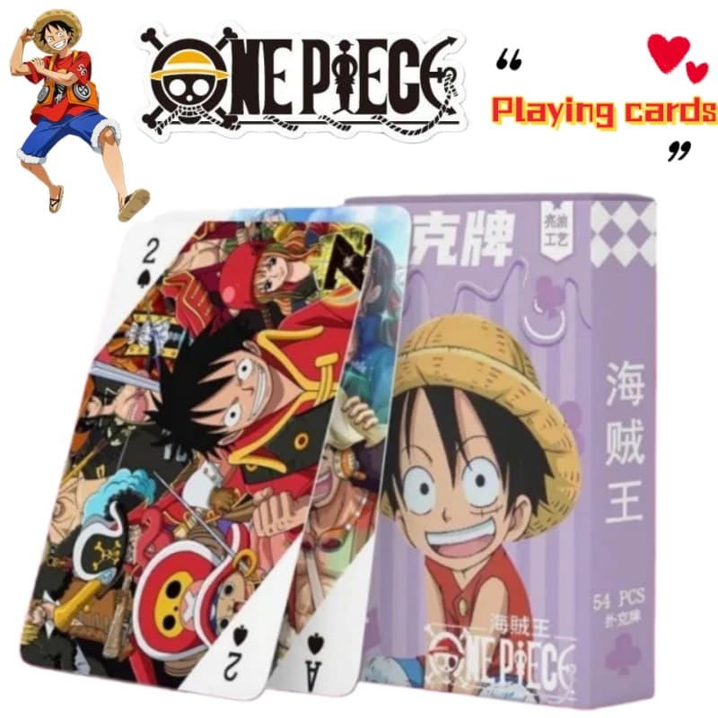 Carte da Gioco Creative One Piece Tony Tony Chopper Sanji Nami, Gioco da Tavolo Dou Dizhu, Carte Portatili per Intrattenimento