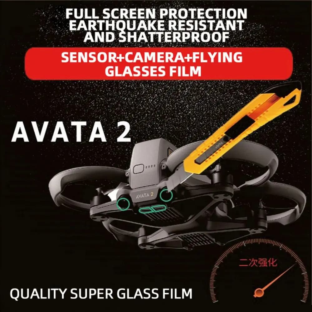 Adatto per pellicola protettiva DJI DJI Avata2, sensore di lenti, pellicola per occhiali, accessori per droni con pellicola nano
