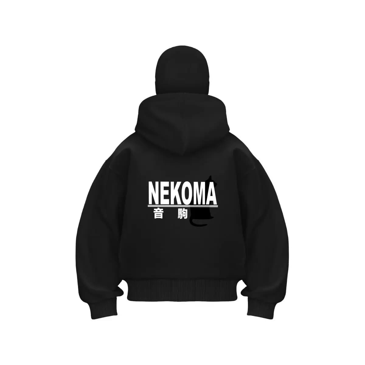 Nekoma Cat anime squadra di pallavolo arte Passamontagna caldo da esterno da uomo con cerniera Felpa casual invernale