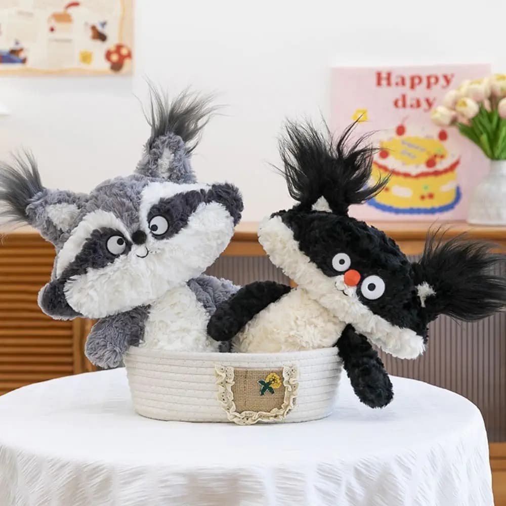 Peluche Gatto 35CM Stile Orso Sporco e Carino, Morbido Giocattolo di Peluche, Regalo per Bambini, Animale di Peluche Super Morbido, Compagno di Coccole