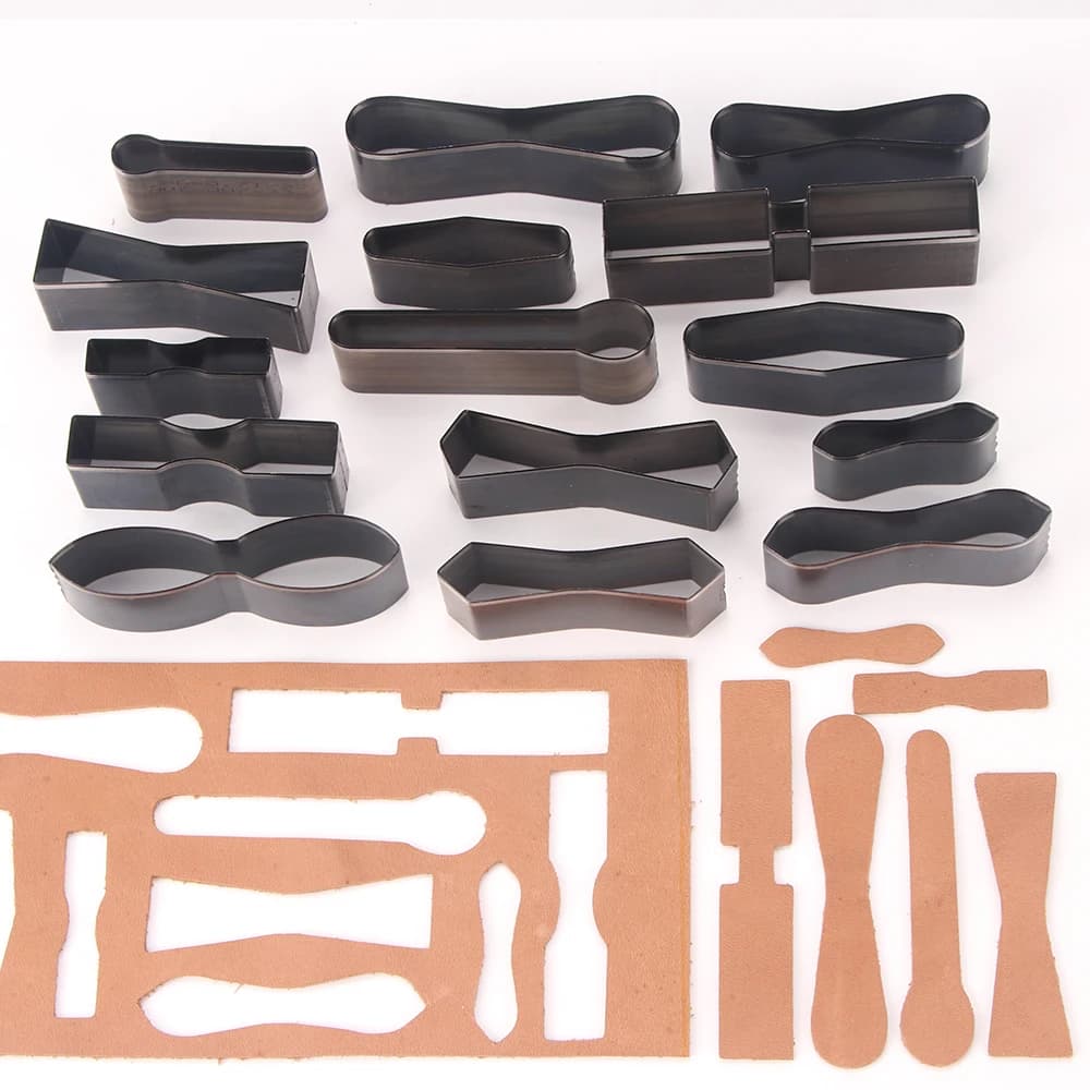 15pcs Leather Bow Tie Punching Mold Set Steel Manual Hole Punch Stamping Tools for Handcrafted Bag Bowknot Decorations DIY Craft